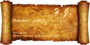 Handel Judit névjegykártya